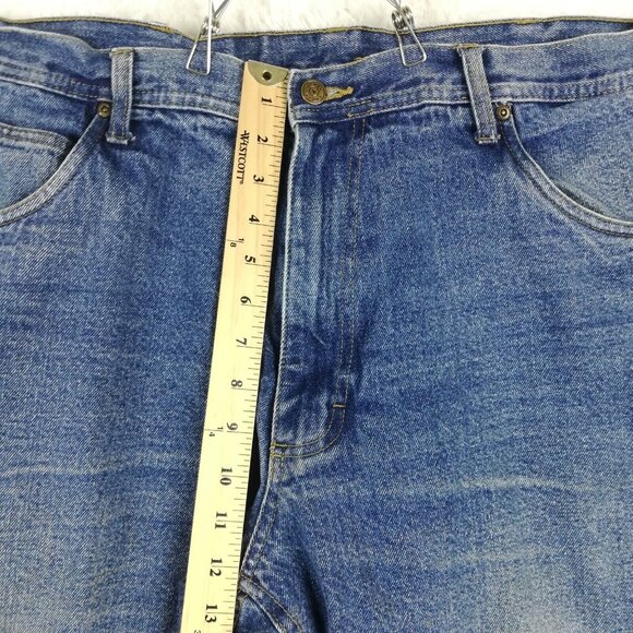 Lakin McKey Mens Jeans Carpenter‎ Flannel Lined Blue Denim Medium Wash 38x32 - Picture 11 of 14